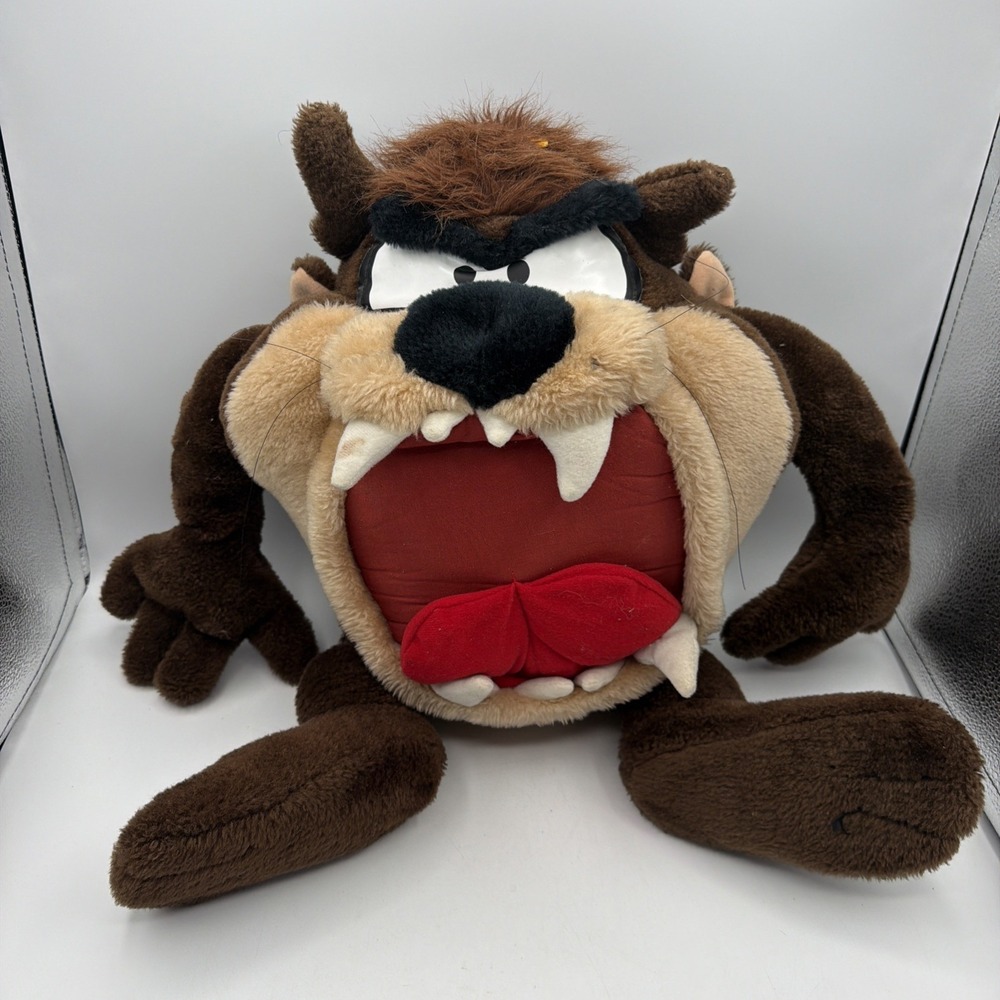Vintage 1995 Tazmanian Devil Large Taz Plush Big Stuffed Animal 24" Ace Novelty